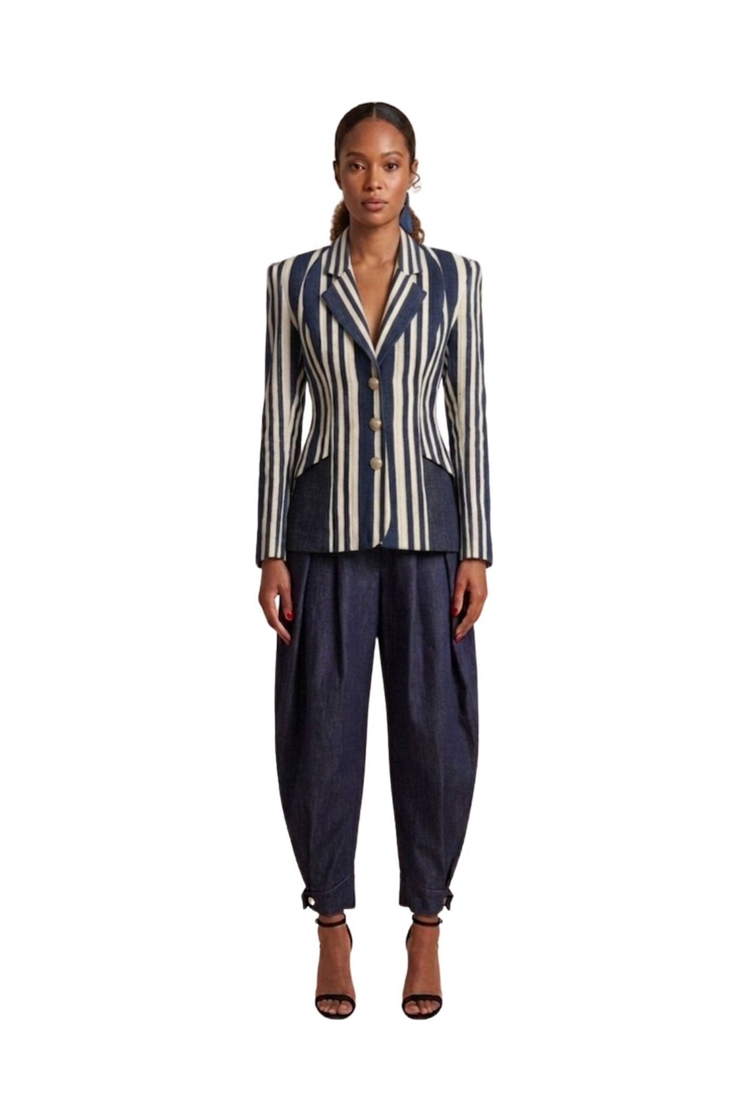 The Pleated Architectural Barrel Pant