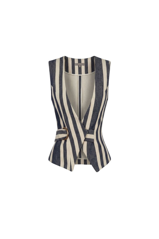 The Sculpted Stripe Vest