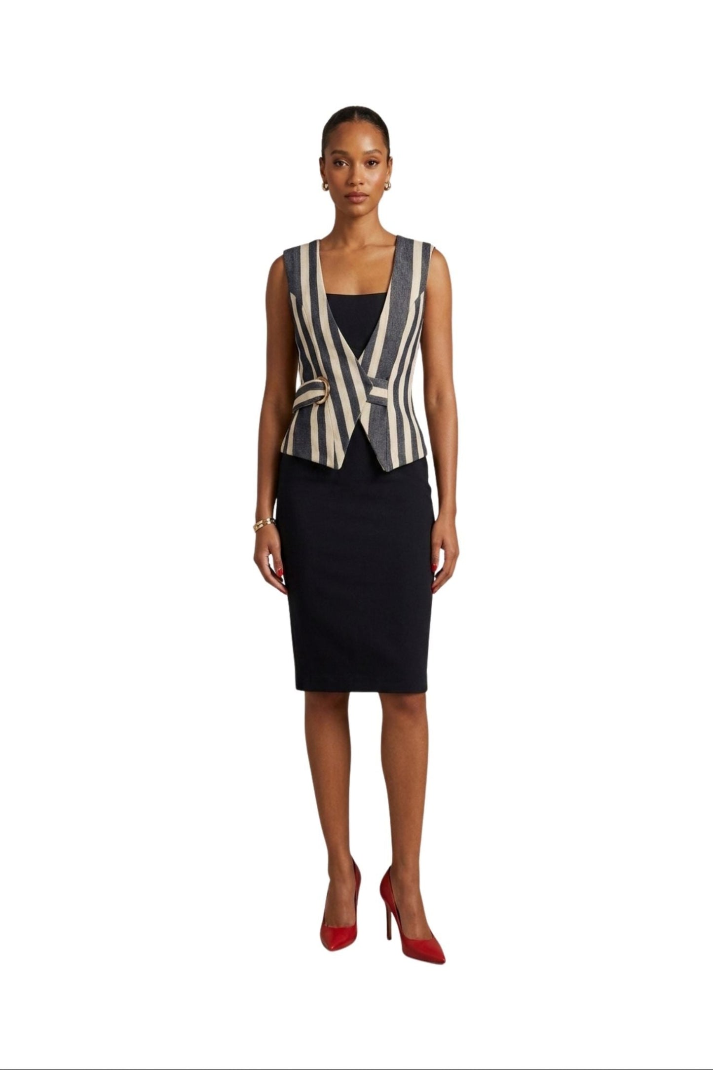 The Sculpted Stripe Vest