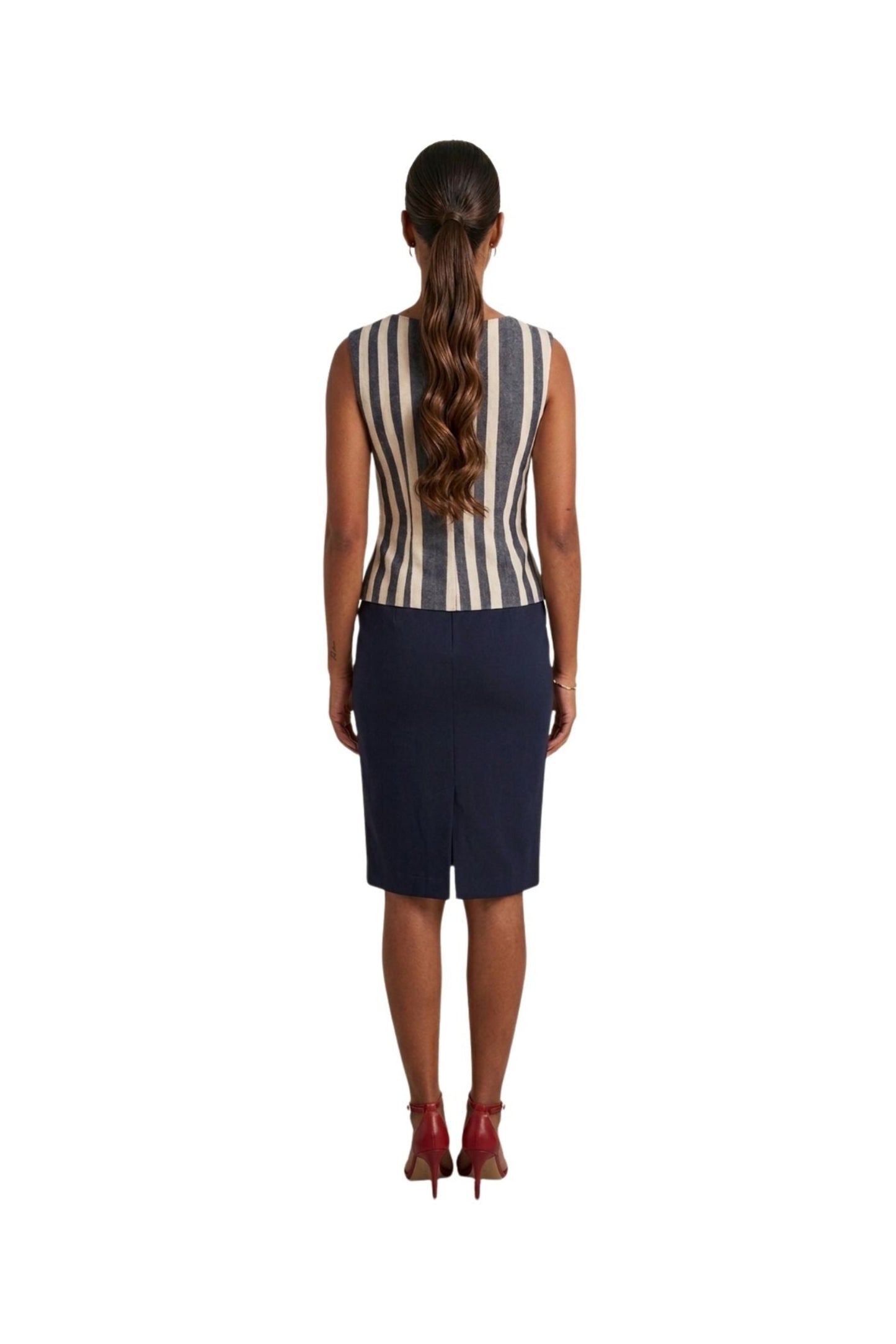 The Sculpted Stripe Vest