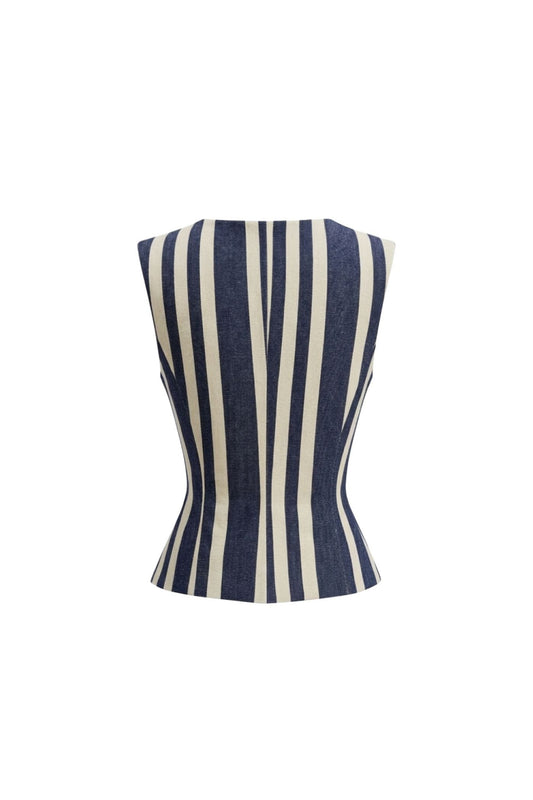 The Sculpted Stripe Vest